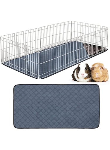 Geegoods Guinea Pig Cage Liners，Fast Absorbent Guinea Pig Fleece Bedding for Midwest and C&amp;C Cages with Leakproof Bottom for Small Animals （Size 48"x24