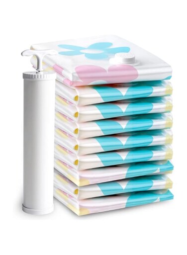 SKEIDO 10pcs Vacuum bags for Clothes with Pump Space Saver Vacum bag Vakuum bag Clothes Reisen Closet Organizer-60x80cm