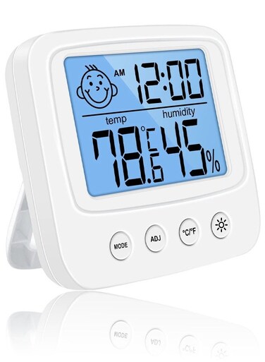 Accuracy Digital Thermometer, Hygrometer Indoor Desktop Digital Thermometer With Temperature And Humidity Monitor Backlight Clock