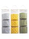 ELECDON Over The Door Closet Organizer, 3-Grid Wall Hanging Storage Bag, Versatile Hanging Pouch for Nursery, Bedroom &amp; Bathroom, Linen Cotton Fabric, Waterproof, Set of 3