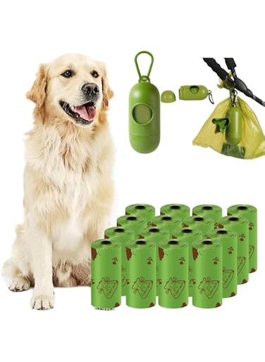 20 Rolls - 300 Count Dog Poop Bags Biodegradable, Leak Proof Pet Waste Bags, Strong Dog Waste Bags for All Pets, Eco-Friendly Doggy Bags with Dispenser for Dogs &amp; Cats