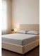 Cotton 3-Piece Microfiber Super King Fitted Sheet Set &acirc;&euro;&ldquo; Light Gray Striped 200 x 200 cm with Full Elastic &amp; 2 Pillowcases