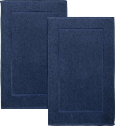 Bliss Casa 100% Cotton Bathmat (50x80, 2 Pack) - 1000 GSM Ring Spun Cotton Highly Absorbent Cotton Banded Washable Bathroom Floor Towel Bath Mat Set