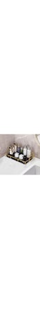 IBAMA Storage Basket Organizers Shelf Bathroom Storage Shampoo Soap Makeup Storage Rack Holder Bathroom Organizer 1 layer black, Gold, DCOGS01-BK