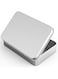 ZEKAROUL 4PCS Metal Storage Box, Mini Portable Basic Essential for Home Storage Outdoor Activity Storage Box Household Small Tin Cans Silver (3.7 x 2.4 x 0.8Inch)
