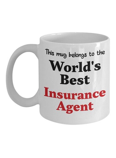 World's Best Insurance Agent Printed Coffee Mug White