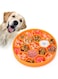 Pawow Slow Feeder Dog Bowls, Silicone Dog Bowl with Suction Cups for Fast Eaters, Non-Slip &amp; Anti Gulping, Dishwasher Safe, Reduces Anxiety, Slow Feeding Dog Bowl for Small Medium Large Breed(Orange)