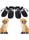 Dog Shoes Non-slip, Waterproof, Durable &amp; Rugged - Cat Dog Sore Paw Protector for Small Medium Dogs Outdoor Sports - harsh environments with Reflective Straps-Black (#5 (5-7kg))
