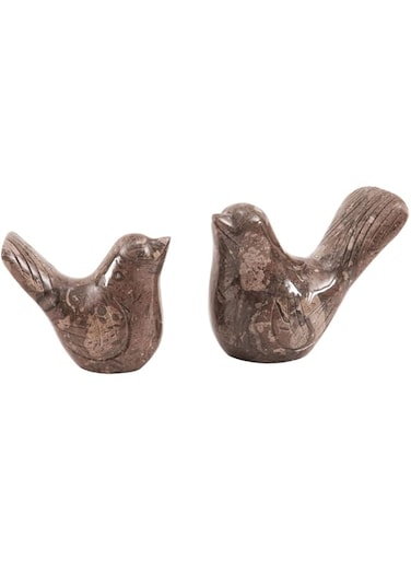 Radicaln Marble Love Bird 4.5" Oceanic &ndash; Handmade Statue Set of 2 for Living Room, Shelf D&eacute;cor &amp; Aesthetic Figurines
