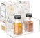 NPPLUS Acrylic Napkin Holder with Salt &amp; Pepper Shakers Storage, Clear Napkin Caddy for Kitchen and Office