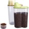 2Pcs Pet Food Storage Containers, Traveling Cat/Dog Food Container Set with Measuring Cup, Birds Feed/Food Container 2.5L, Refill Your Pet&rsquo;s Bowls