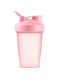 SYOSI BPA-Free Sports Water Bottle &amp; Protein Shaker, 400 Ml Dishwasher Safe, Leakproof Multi-Function Shake Blender Cup with Snap-Fasten Cap, Pink