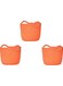 3 Pack Smalll Round Baskets With Handle 16.5x12.3cm