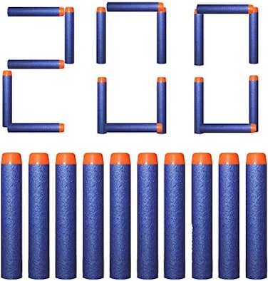 Refill Bullet Darts for Nerf N-strike Elite Series Blasters, 200 Pieces, 7.2cm, by MahMir