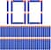 ماهمير 100 قطعة من السهام القابلة لاعادة التعبئة مقاس 7.2 سم لمسدسات نيرف ان سترايك اليت سيريز للاطفال (ازرق)
