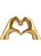 ZOTIKA Heart Shape Hand Gesture Statues, Gold Gesture Decoration, Modern Art Sculpture Personalized Finger Home Decoration for Wedding Home Office Living Room Desktop Decor Gifts