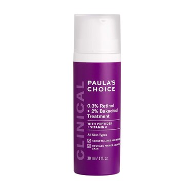 Paula's ChoiceCLINICAL 0.3% Retinol + 2% Bakuchiol Treatment, Anti-Aging Serum for Deep Wrinkles &amp; Fine Lines, Fragrance-Free &amp; Paraben-Free, 1 Ounce