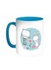 Plant Love Printed Coffee Mug Turquoise/White