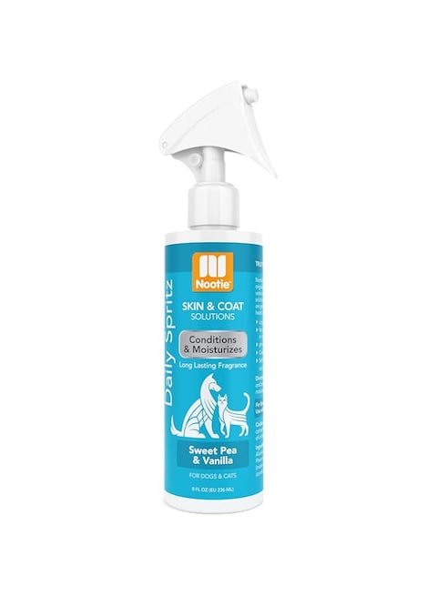Nootie Daily Spritz Sweet Pea And Vanilla Pet Conditioning Spray, 8 Oz White Dog Shampoo &amp; Cat Grooming