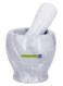 Marble Grinding Bowl Royalford RF7292, Comfortable Grip, Easy to Clean, Marble Build, Non-skid Base White Marble 1cm