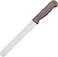 Master 8 Inch Stainless Steel Serrated Bread Knife (Brown)   Professional Slicer, KMK034