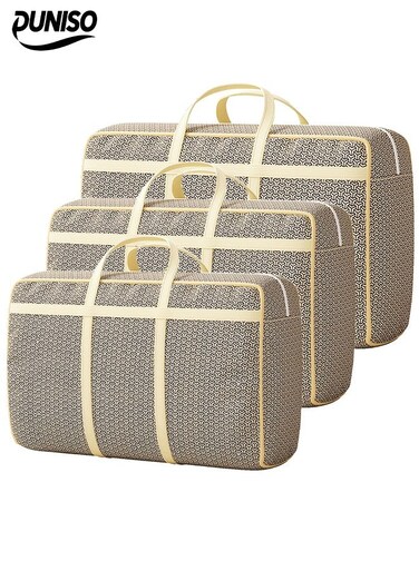 3 Pcs Large Clothes Storage Bag&iuml;&frac14;&OElig;Waterproof Moving Tote Bag&iuml;&frac14;&OElig;Non Woven Fabric Foldable Storage Containers&iuml;&frac14;&OElig;With Zipper And Transparent Windows&iuml;&frac14;&OElig;Dustproof,Moisture Proof&iuml;&frac14;&OElig;for Blankets and Quilts, Bedding, Sweater, Pillow