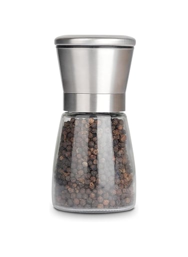 Gulex&reg; Pepper Grinder Pepper Mill, Salt Grinder Refillable,(Single Package) Adjustable, Stainless Steel Sea Salt Shaker with Ceramic Rotor (1 pack)