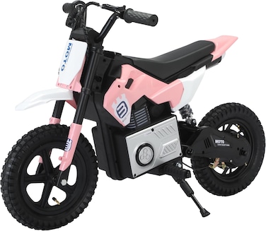 Lovely Baby Rechargeable Kids Powered Riding Motor Bike, Electric Ride-On Motorcycle with Key Start, Speed Adjustment, Music &amp; Lights, Air Suspension Wheels - Pink