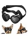 Dog Sunglasses Small,UV Protection Dog Sunglasses with Adjustable Strap, Heart Dog Goggles for Waterproof Windproof Anti-Fog Eye Protection (Black, One Size)
