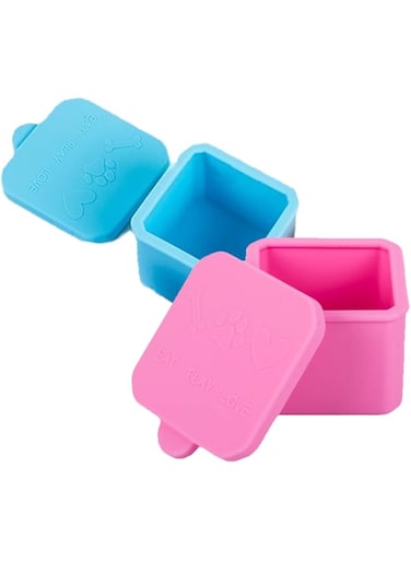 Khazna Box, Leakproof Dips Containers To Go, Salad Dressing Container, Condiment Container With Lids Food Safe Silicone, 4 Ounces, 2 Pcs