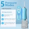 H2ofloss Water Dental Flosser Teeth Cleaner Pick, Cordless Portable Oral Irrigator,5 Mode IPX7 Waterproof Teeth Picks 300ML Rechargeable WaterFlosser for Teeth Cleaning Sky Blue

