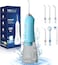 H2ofloss Water Dental Flosser Teeth Cleaner Pick, Cordless Portable Oral Irrigator,5 Mode IPX7 Waterproof Teeth Picks 300ML Rechargeable WaterFlosser for Teeth Cleaning Sky Blue
