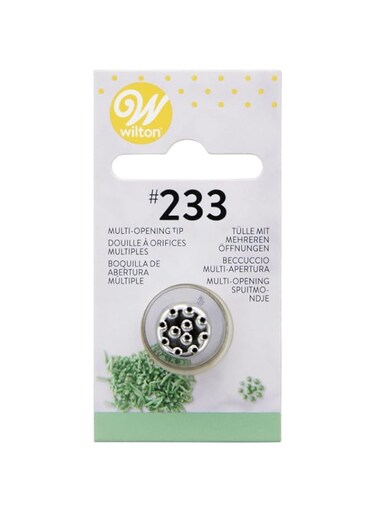 Wilton Carded Multi Opening Decorating Tip No233, Silver, W418-233, Multi-Opening Tip