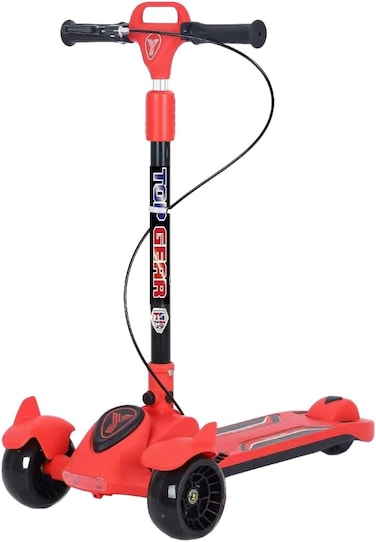 Top Gear Kids Kick Scooter TG 699 &ndash; Lightweight Foldable Design with 5-Step Adjustable Height for Ages 3+ - Red