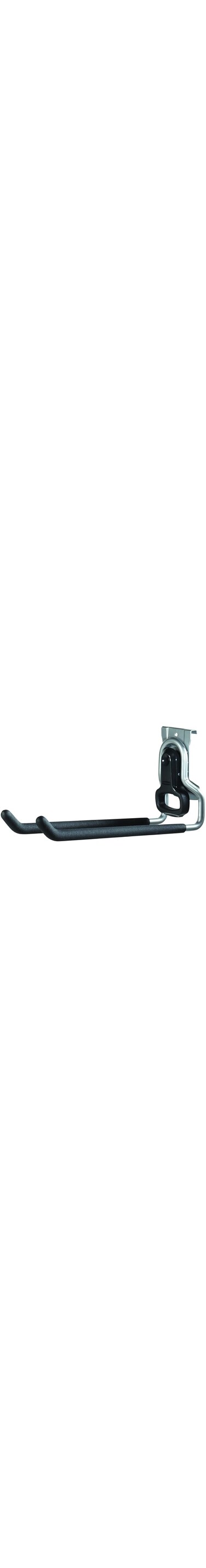 Rubbermaid Fasttrack Rail Garage Organization Multi-Purpose Hook, Wall Mounted Storage System, Direct Mount Into Fasttrack Garage Rail, Holds Up To 50 Pounds - Satin Nickel (1784459)
