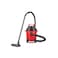 Wet/Dry Vacuum Cleaner with Wheels, 5-Piece Attachments, Red and Black