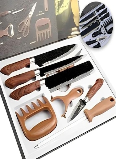 Knife Set With Scissor 8 Pcs Stainless Steel Chef knife