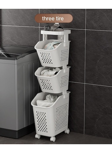 Modern 3 Layer Storage Organizer with Wheels And Storage Table
