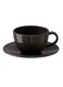 cup and saucer, dark grey14 cl