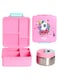 Attack Pink Unicorn Kids Bento Lunch Box with Thermos Jar &acirc;&euro;&ldquo; 4-Compartment Stainless Steel Leakproof Lunchbox with Silicone Seal &acirc;&euro;&ldquo; Cute PinkUnicorn Artwork &acirc;&euro;&ldquo; Keeps Food Hot up to 5 Hrs &acirc;&euro;&ldquo; BPA-Free