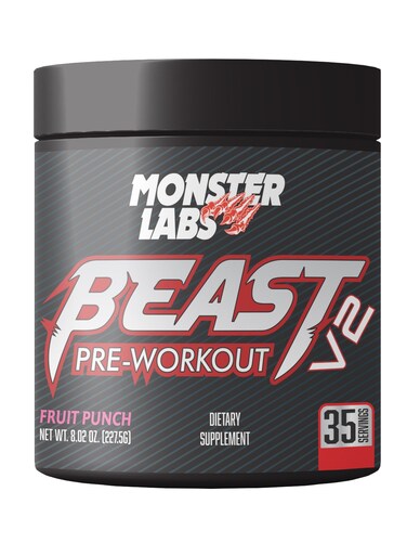 Monster Labs Beast V2, Pre Workout, 35 Servings (Fruit Punch)