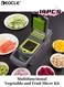 14pcs Multifunctional Vegetable and Fruit Slicer Kit Manual Food Processor with Container Drain Basket Handle Food Grater Cutting Machine with Container Onion Chopper Perfect for Picnic Cooking Outdoor Camping Kitchen