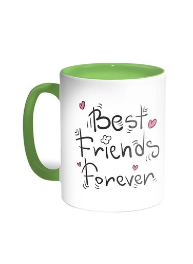 Best Friends Forever Printed Coffee Mug Green/White
