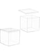 SYOSI 2 Pcs Large Acrylic Box With Lid Easter Candy Acrylic Boxes Clear Square Cube Jewelry Storage Box Home &amp; Office Plastic Containers Weddings, Party Gift, Treats, Candies &amp; Accessories (5.9In)