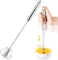 Semi-Automatic Egg Whisk, 14 Inch Stainless Steel Handheld Whisk For Home Blending, Milk frother, Whisking, Egg Beating, Stirring, Hand Push Rotary