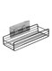 Metal Wall Hanging Rack Black 27x5.5x11centimeter
