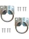 SUKEYME Cross Tie Ring for Horses, Block Tie Ring for Horse Stall/Stable, Tie Down Horse Barn Supplies (2 PACK)