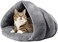 Mumoo Bear Pet Bed Soft Warm Cat Bed for Winter Cat Tent, Grey