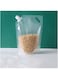 AJIODA Cereal Rice Storage Bag, 5PCS Airtight Food Storage Containers with Lids Moisture Transparent Pouches Portable Bag Cereal Flour Bean Nut Rice Tea Powder Water Reusable Organizer Bag