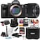 Sony a7 III Full-Frame Mirrorless Camera With 28-70mm Lens Bundle With Lens, Microphone, Memory Card, Case, Cable, Accessory Kit, Battery (2-Pack) And Dual Charger, And Art Suite V.3.0 (9 Items)